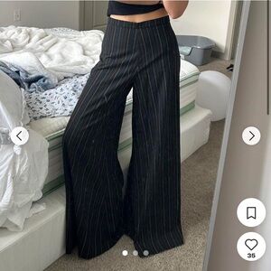 Staud pinstripe wide leg pants